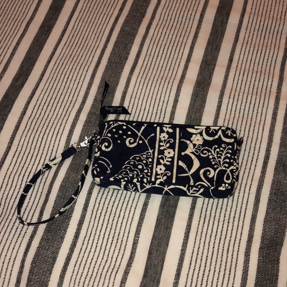 Gently used Twirly Birds Navy Wristlet - Picture 1 of 3